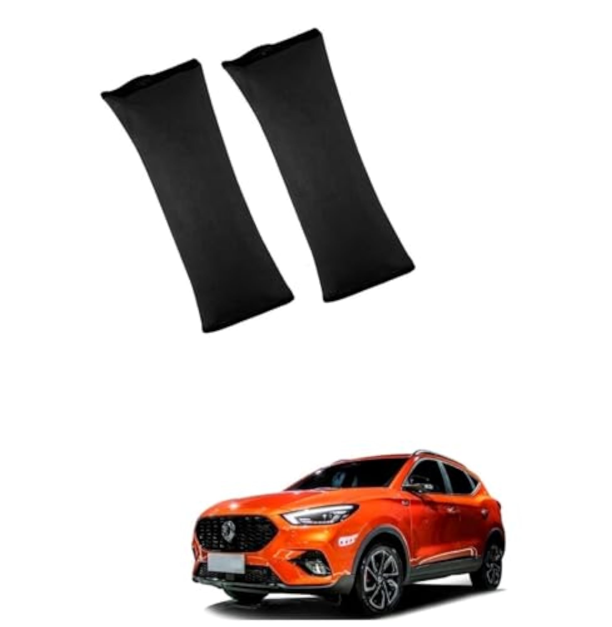 Auto Addict Black Seat Belt Cushion, Pack of 2