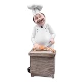 Statue de chef décorative pour la cuisine - superbe décoration pour la maison, la cuisine, le bistrot, la boulangerie, le restaurant, statues de chef en résine