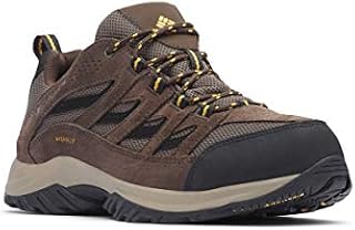 Columbia Men's CRESTWOOD WATERPROOF Hiking Boot, Mud, Squash, 9.5 Regular US