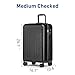 KYME Suitcase Hardshell With Double Spinner Wheels, PC+ABS TSA Lock Travel Luggage (Black, 2Pcs Set(20