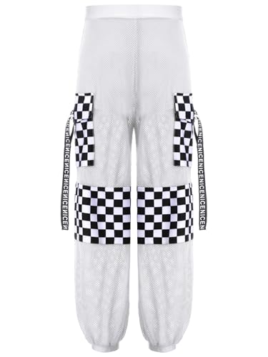 Kids Girls Mesh Jogger Pants Elastic Waist Sweatpants with Pockets Breathable Active Wear2