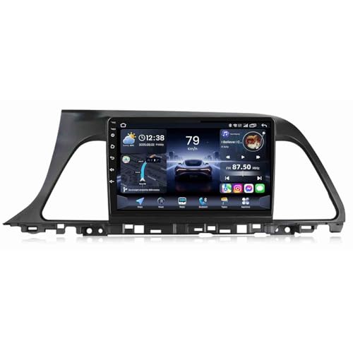 Genérico Autoestéreo Android 15 para Hyundai Sonata 9 2014-2018 con Android Auto y CarPlay inalámbrico, Pantalla de 9', Bluetooth, GPS, WiFi, FM/RDS, MirrorLink (4 núcleos (2G+32G)).