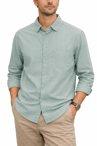 Image of Tagas Men's Shirt|Men's Everday Regular Fit Solid Shirt | Cotton Rich |Men's Washed Cotton Twill Casual Shirt - Regular Fit|(Available in Plus Sizes)