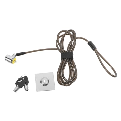 GAROZATION 2m Creative Thickened Laptop Lock Portable Cable Lock with Buckle Security for Home Office and Dormitory Use Black