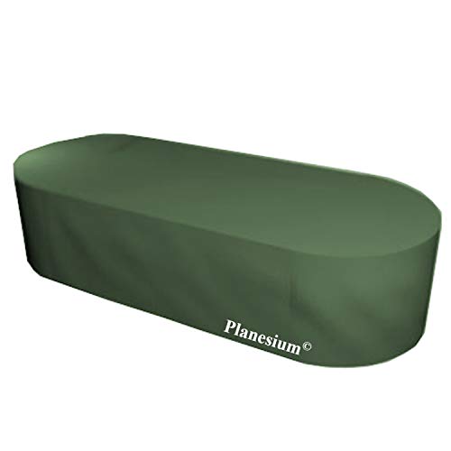 Holi Europe Mesa de jardín Muebles de jardín Protectora Carcasa Ovalado 160u00a0cm x 100u00a0cm x 70u00a0cm Verde Oliva