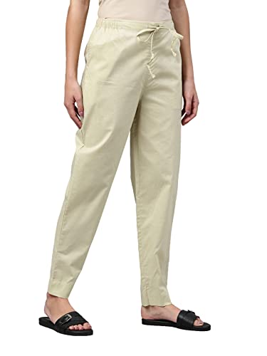Image of GO COLORS Soft Cotton Pant Full Length for Women| Breathable, Mid Rise