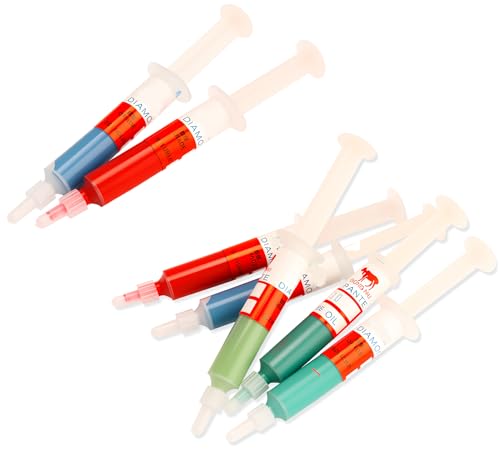 Preamer 7pcs Diamond Paste Polishing Compound, Glass Metal Aluminum Jewelry Buffing Compound Polish Lapping Compound Scratch Remover, Grits 1000# 10000#