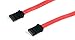 HollandElectronics.us SATA Cables 24 Inch 2 FT Straight Red Hard Drive Optical Drive Data P3