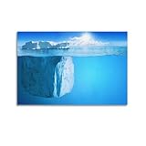 Underwater Iceberg Canvas Art Posters for Room Aesthetic And Wall Art Picture Living Room Decor 16x24inch(40x60cm) Unframe-style
