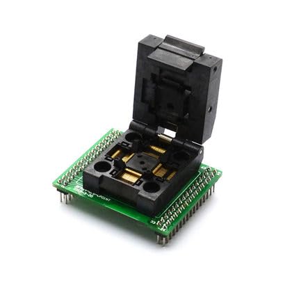 Wiring Connecting Terminals - TQFP64 QFP64 LQFP64 to DIP64 Clamshell Programmer Socket Pitch 0.5mm IC Body Size 10x10mm FPQ-64-0.5-06 Test Socket Adapter