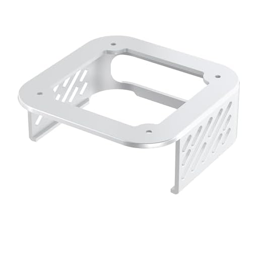 NewHail Under Desk Mount for 2024 Mac mini M4/M4 Pro, Under Desk Stand and Wall Mount with Heat Dissipation Design, Compatible with Mac mini M4/M4 Pro, Silver