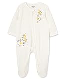 Little Me Clothes for Baby Girls' Ivory Floral Side-Snap Footie, Preemie