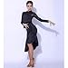 ZHQNZJF A,3XL, Women's Latin Competition Dance Dress Medium Sleeve Cha Cha Tango Costume for Performance Salsa Dancing Clothes