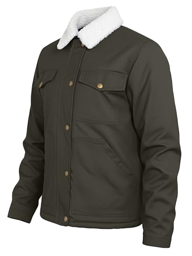 Image of URBAN BUCK Concealed Carry Jacket Men Insulated Heavy-Duty Tactical Sherpa Stealth Jacket with Pockets