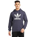 sudadera adidas trefoil blanca  adidas Trefoil Hoody Blu White HE9497, azul oscuro, M
