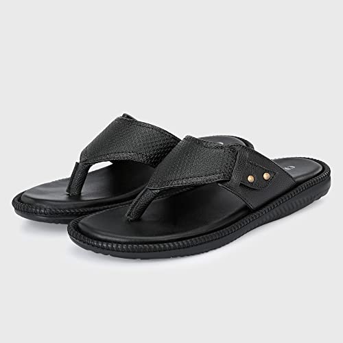 Image of Centrino Men's Flip-Flop Slippers | Luxurious Comfort for Every Step | Slip-On Ease, Solid Design| Perfect for Beach Days, Poolside Lounging, and Casual Wear (8205)