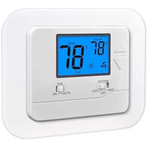 S701 Non-Programmable Thermostat & Cover Plate Trim Kit for Covering Wall Paint and Holes Cover
