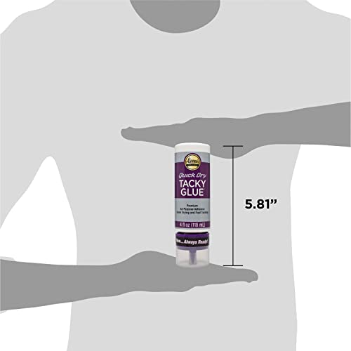 Image of Aleene's Quick Dry Tacky Glue for Crafts in Always Ready Bottle, Nontoxic, Dries Extra Fast and Clear, 4 fl oz