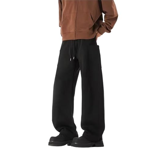 Pants Men, Tracksuit Bottoms Men Casual Jogger Pants With Crotch Relaxed Fit Tapered Sweatpants For Streetwear And Daily Comfort Flexible Motion Wear (Black, Xxxl)