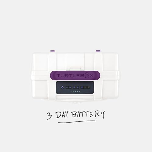 Image of Turtlebox Original Gen 3: Portable Outdoor Bluetooth Speaker - Ultra-Loud (120dB), Waterproof (IP67), Rugged, Impact-Resistant, 3-Day Battery | Party Mode: Unlimited Pairing Stereo, White /Purple
