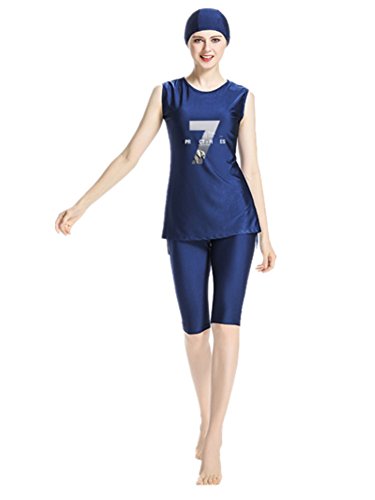 KXCFCYS Las Mujeres de Las Mujeres Modestos Trajes de baño Traje de baño musulmán hindúes judíos Cortos Traje de baño (No-1, 2X-Large)