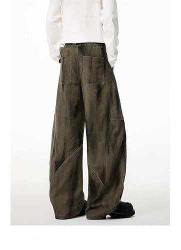 Pantalon cargo patchwork homme mode printemps pantalon multipoche tendance