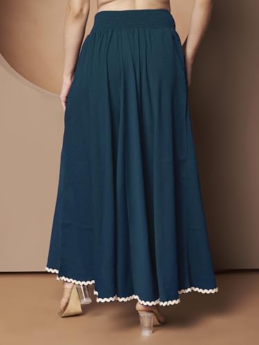 Image of KZULLY | Palazzo for Women | Solid & Printed | Stylish Wide-Leg | Comfortable Elastic Waist Bottomwear