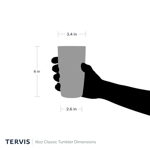 Tervis Sara Berrenson - Atlantica Collection Made in USA Double Walled Insulated Tumbler Travel Cup Keeps Drinks Cold & Hot, 16oz - 4pk, Assorted