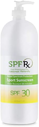 SPF Rx, SPF 30 Sport Sunscreen, Broad Spectrum Sun Protection with Active Dry Protect Formula, Non-Greasy Sport Sunblock, for Face and Body - 1 Quart