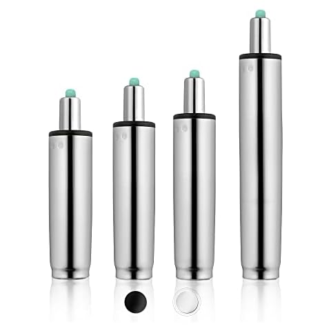 MASTERY MART Office Chair Gas Lift Cylinder Replacement, Heavy Duty 450 LBs/204 KGs, Universal Size Fits Most Office Chair and Swivel Chair, 4.8'' Length Extension,Highest End Class 4 (Polished Steel) Cover