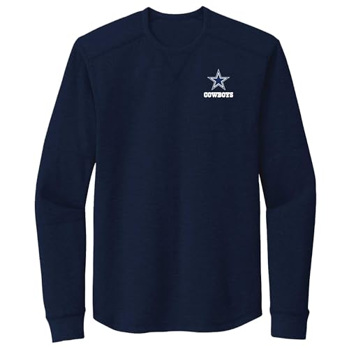 Sudadera para hombre Dallas Cowboys Dunbrooke azul marino con cuello redondo Cavalier