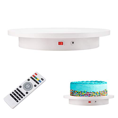 Spolehli Remote Control 360 Degree Photography Turntable Rotary Stand Electric Motorized Turntable Display Stand Rotating Display Stand (15.75 in Diameter 88 LB Capacity)