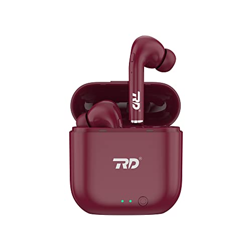 Image of RD TWS-140 Earbuds with 10mm Drivers, 40H Playtime, Upto 80ms Low Latency for Gaming, ENC Noise Cancellation, Truly Wireless Bluetooth 5.1 Earbud | IPX4, Voice Assistance | 6 Months Warranty | Maroon