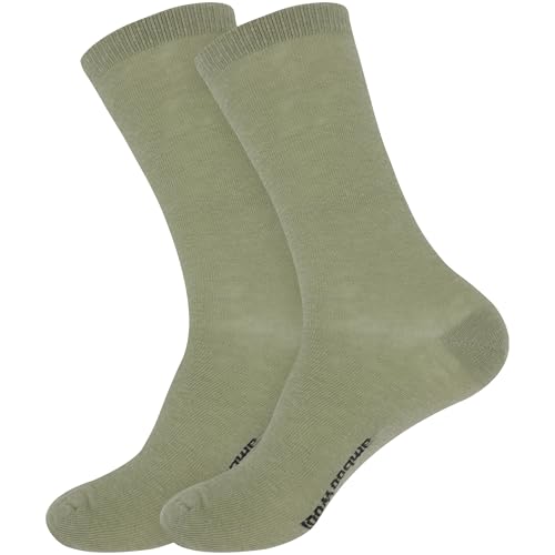 Image of BambooMN Unisex Men and Women's Rayon from Bamboo Wool Blend Athletic Crew Socks for Home, Travel, Work and Sport, 2 Pairs
