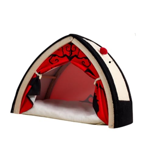 Zynphancer ハロウィン サイザル製 猫用テント コンドミニアム 折りたたみ可能 通気性クッション付き おもちゃボール付属 室内用ネコベッド