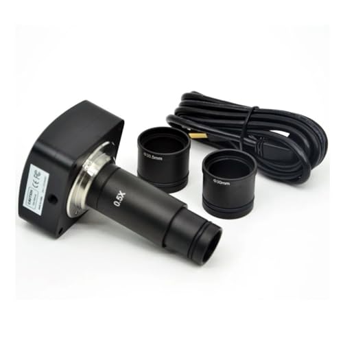 Microscopio Cámara microscópica digital USB con sensor CMOS imx335 de 5 MP y 25 fps con montura C y adaptador de lente de 0,5X