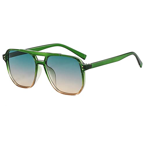 XINXIN Square Large Frame Sunglasses for Men and Women (Color : H, Size : Medium)