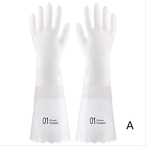 Preisvergleich Produktbild Haushalt Spulhandschuhe Silikon-reinigungshandschuhe Küchensichere Handschuhe Handschuhe Samtwäsche Kalte Küche Rutschfeste Handschuhe U3b5 16.5 X 41cm