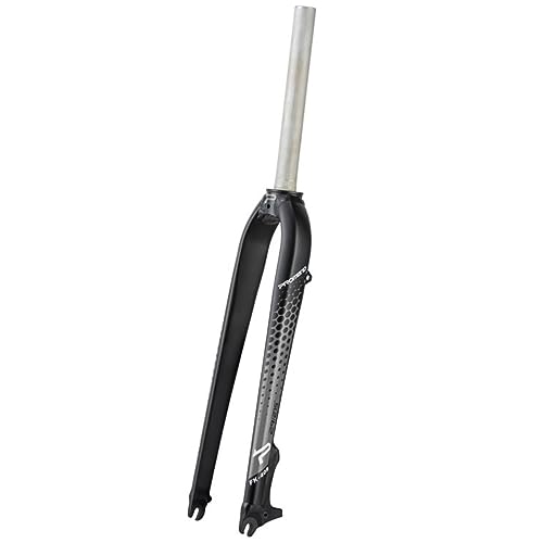 Fourche rigide 700c alu noir gris tube droit axe 9x100mm frein disque