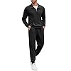 COOFANDY Men’s Tracksuit 2 Piece Quarter Zip Sweatsuit Sets Casual Athletic Running Jogging Suits