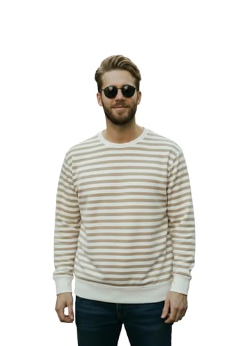 Image of Mack Jonney Men's Black Cotton Full Sleeve T-Shirt | Soft Breathable Casual Wear | Stylish Striped Round Neck Tshirt-JMAK-107