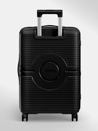 Image of Safari Trident Set of 2 Hard Sided Polypropylene Luggage Set | Cabin 57 cm + Medium 67 cm | 8 Wheels Spinner Trolley Bags | TSA Lock | Lightweight Travel Suitcase Set (BLACK, SET OF 2 (Small, Medium))