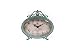 Creative Co-op Green Antiqued Pewter Mantel Clock