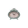 Creative co op green antiqued pewter mantel clock  urban country home decor