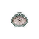 Creative Co-Op Green Antiqued Pewter Mantel Clock