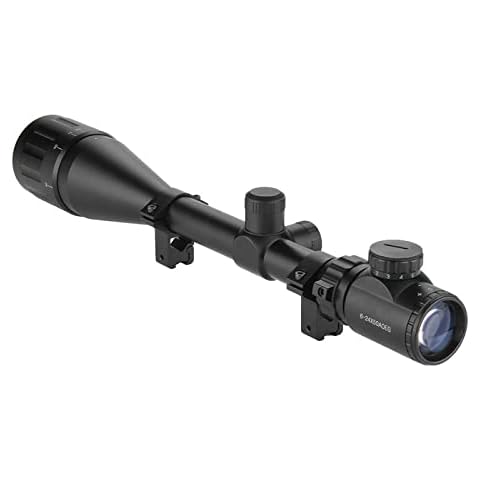 YRHome Rifle Scope Rifle Scopes with Mount Airgun Rifle Airgun Red Green Scope Sight Scope for Sport Hunting 6-24x50AOEG-20mm Mounts Cover