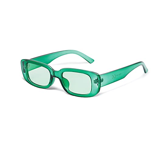 Image of JASPIN Rectangle Sunglasses for Women Men Trendy Y2k Retro 90s Sun Glasses UV Protection Cool Square Frame
