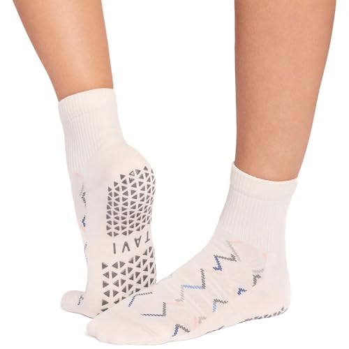 Image of TAVI Aria Pilates Socks - Grip Socks for Women with Non-Slip Grippy Sole and Arch Support, Wear for Yoga, Barre, Dance