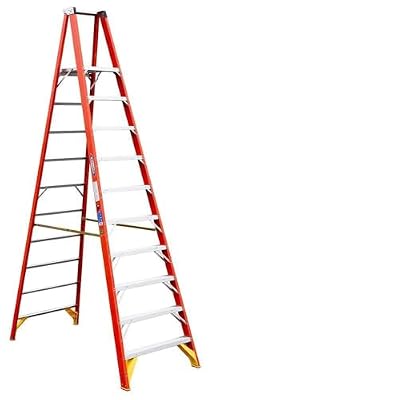 Werner P6210 300-Pound Duty Rating Fiberglass Platform Ladder, 10-Foot