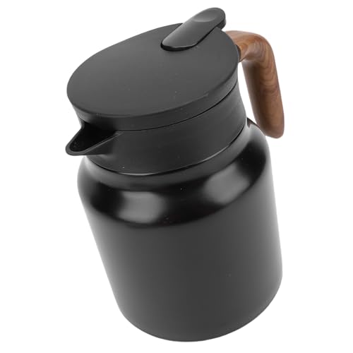 Oreilet Carafera caffè Termico, Brocca Isolata 1000 Ml con Filtro, Bollitore caffè sotto Vuoto Acciaio Inossidabile per Mantenere Liquidi Caldi e Bere Bevande tè al caffè Freddo (Nero Opaco)